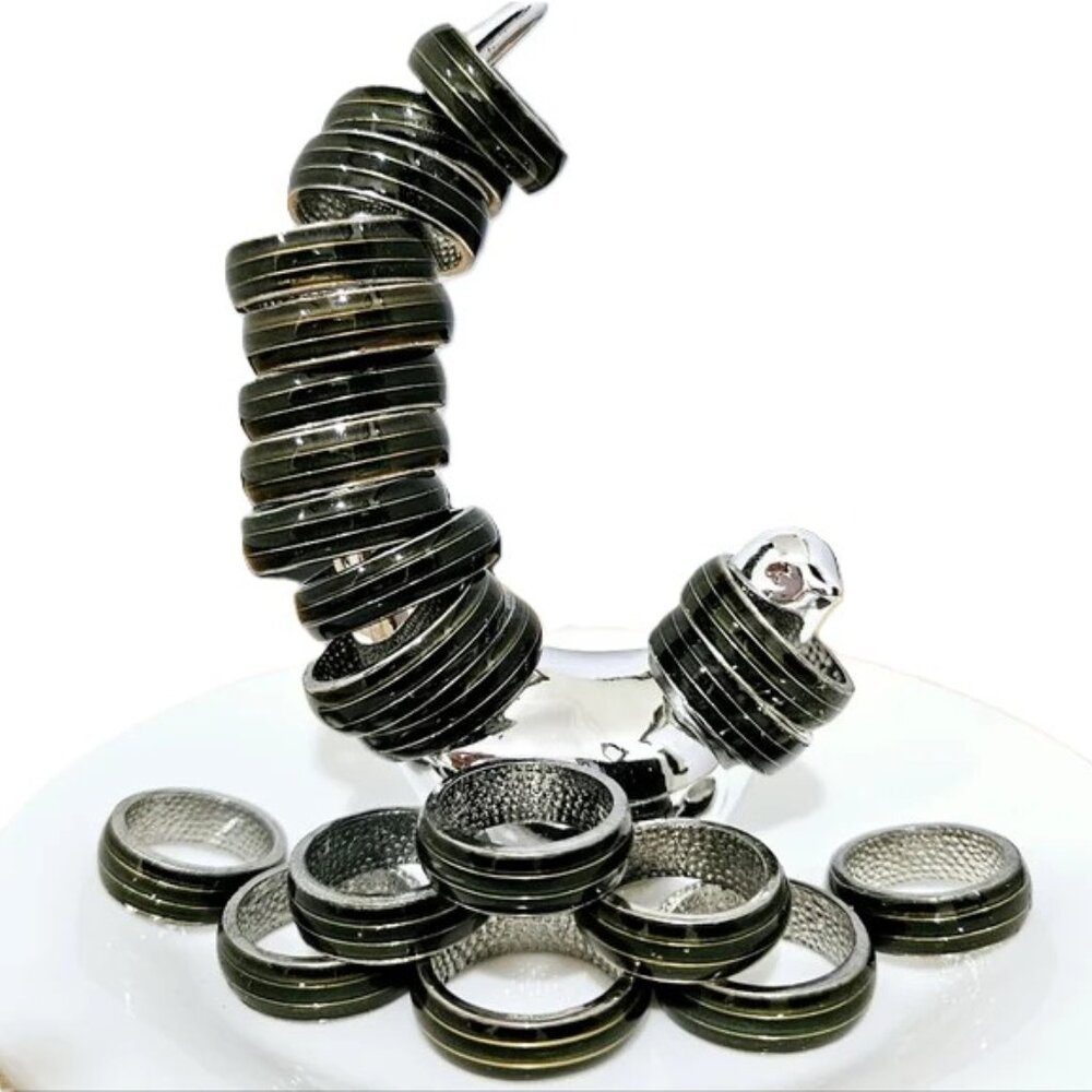21 vintage RINGS new reseller bundle stripes black brown